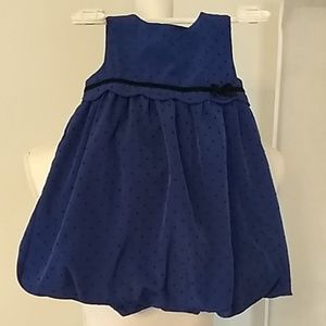 Gymboree blue with polka dot baby dress